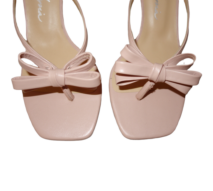 Isa Tapia Chacha Beverly Hills Pink Napa Kitten Heel