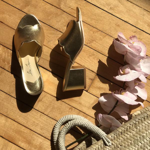 Isa Tapia Chiqui Gold Leather