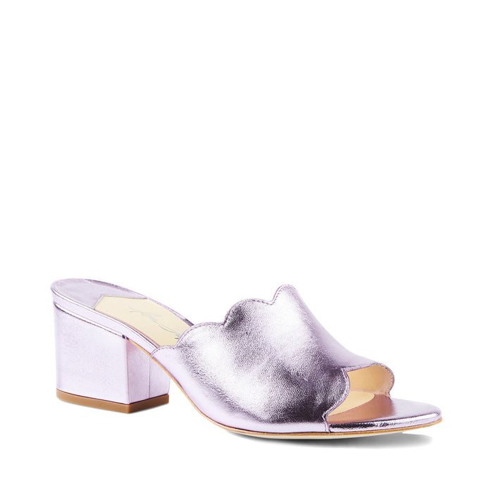 isa tapia Chiqui Metallic Pink Leather