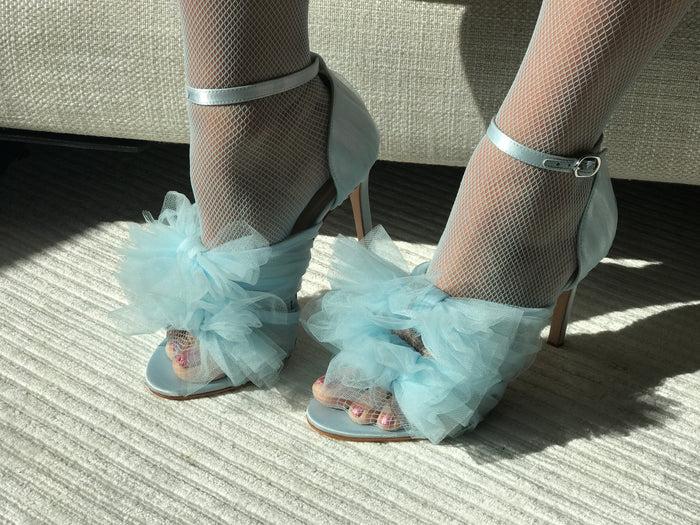 Isa Tapia Gigi Blue Satin