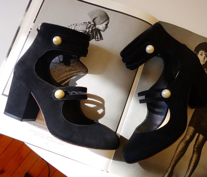 Isa Tapia Marina Black Suede