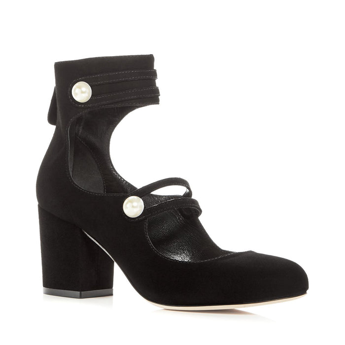 isa tapia Marina Black Suede
