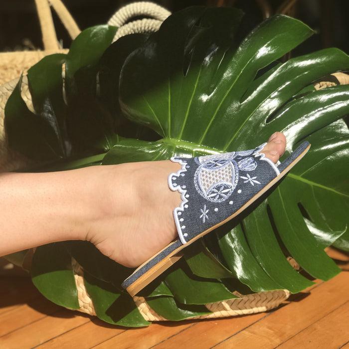 Isa Tapia Nile Denim Embroidered