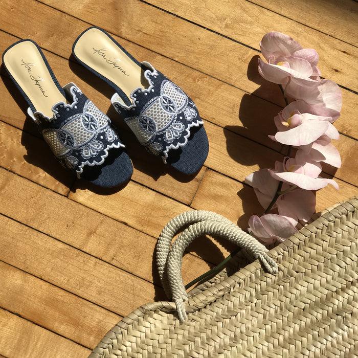 Isa Tapia Nile Denim Embroidered