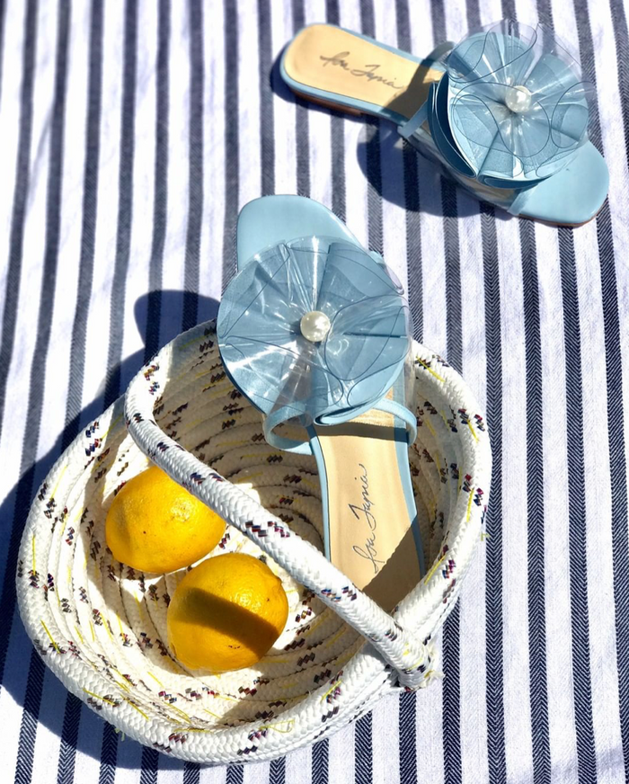 Isa Tapia Novak Palace Blue Patent Leather