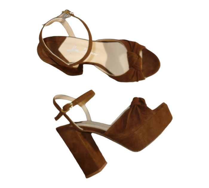 Isa Tapia Macarena Chocolate Brown Kid Suede Platform