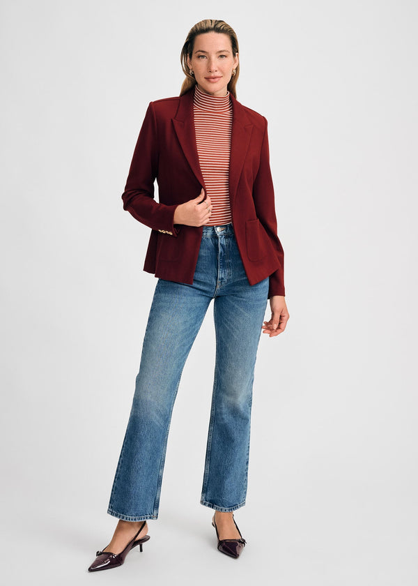 Isaac Mizrahi New York 3/4 Sleeve Turtleneck Rib Top