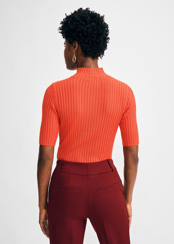 Isaac Mizrahi New York Classic Rib Mock Neck Sweater