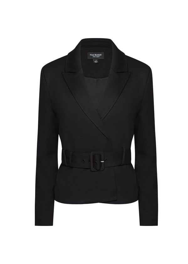 Isaac Mizrahi New York Belted Ponte Jacket
