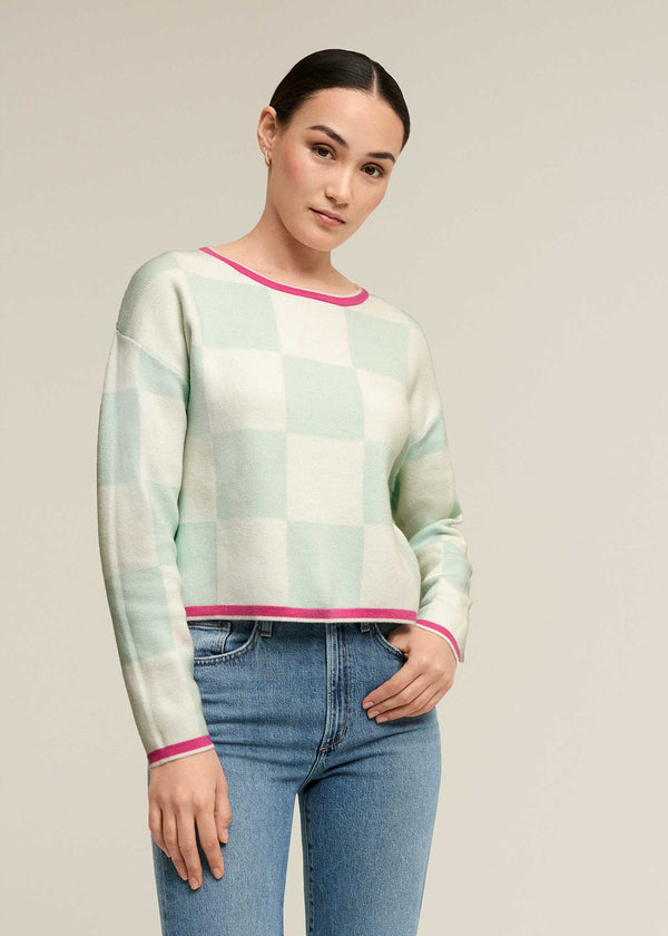 isaac mizrahi new york Checker Board Sweater