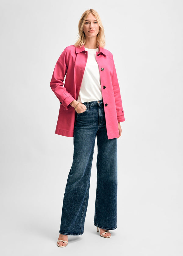 Isaac Mizrahi New York Mid-Length Twill Jacket