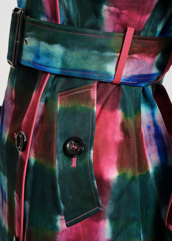 Isaac Mizrahi New York Plaid Trench Coat