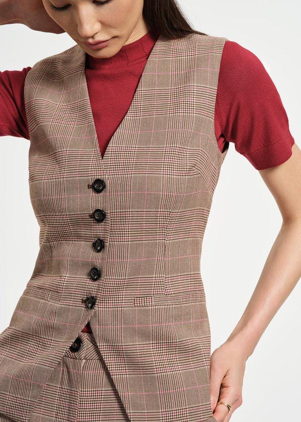 Isaac Mizrahi New York Plaid Vest