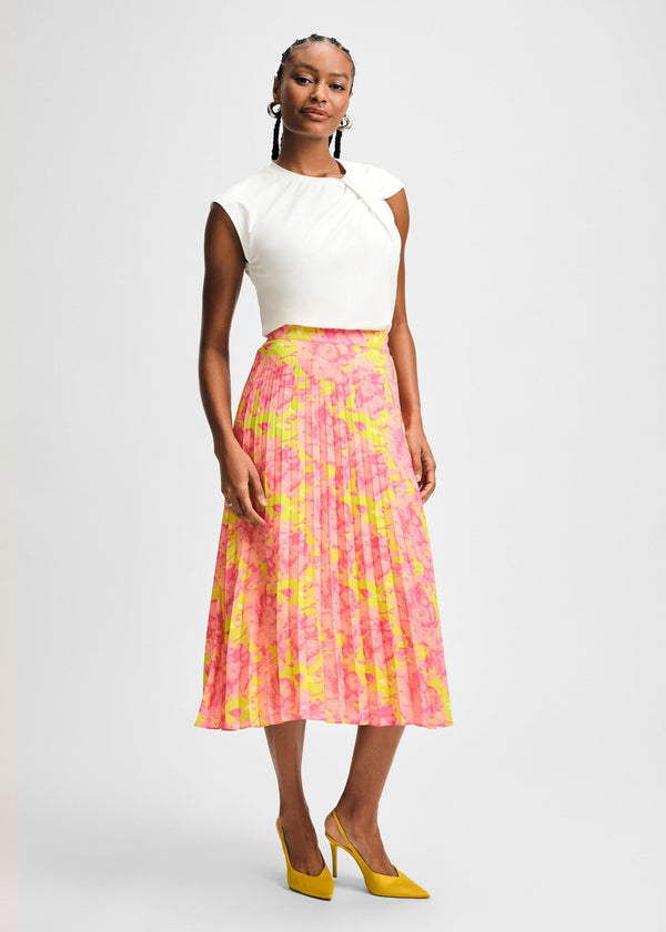 isaac mizrahi new york Pleated Midi Skirt