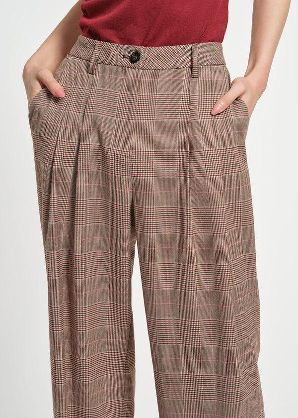 Isaac Mizrahi New York Pleated Plaid Pant