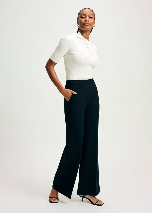 isaac mizrahi new york Ponte Wide Leg Pant
