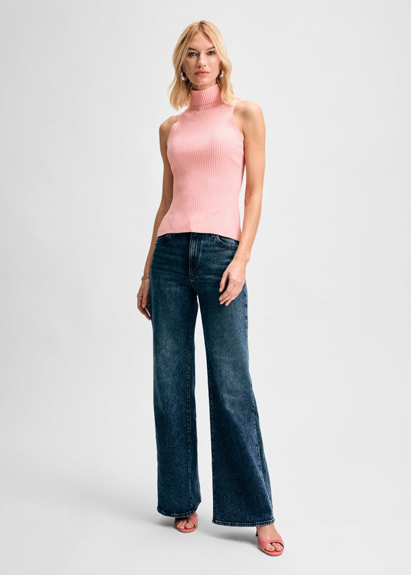 Isaac Mizrahi New York Rib Turtleneck Shell Tank
