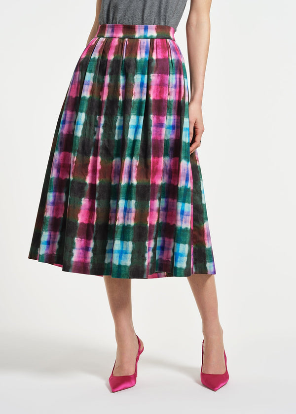 Isaac Mizrahi New York Sateen Midi Full Skirt