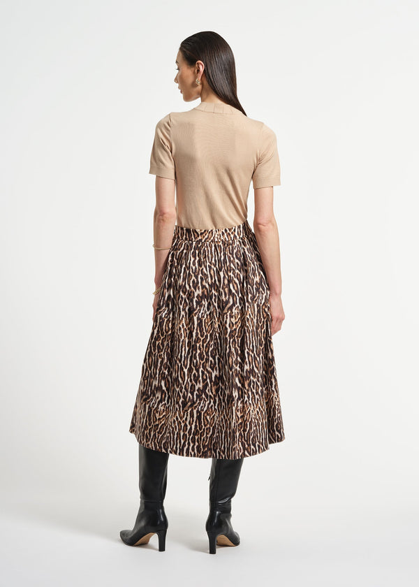 Isaac Mizrahi New York Sateen Midi Full Skirt