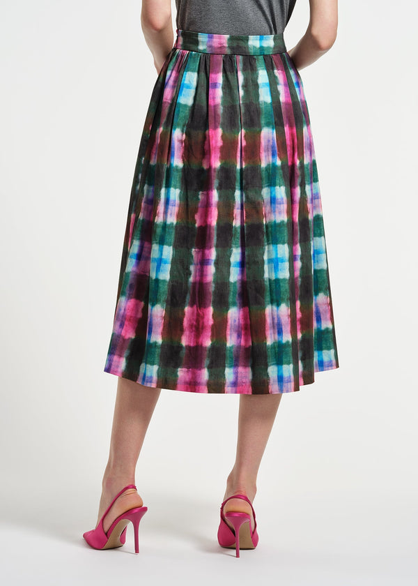 Isaac Mizrahi New York Sateen Midi Full Skirt