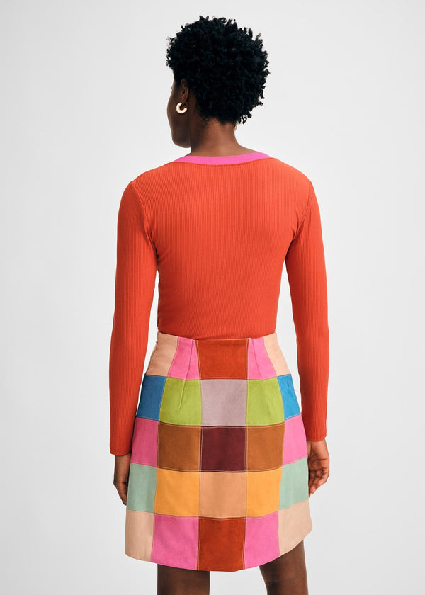 Isaac Mizrahi New York Scoop Neck Rib Top