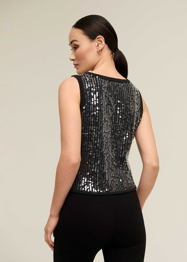 Isaac Mizrahi New York Sequin Tank Top