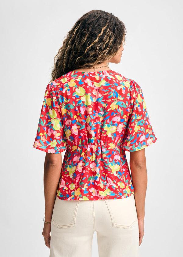 Isaac Mizrahi New York Sleeve Button Detail Blouse