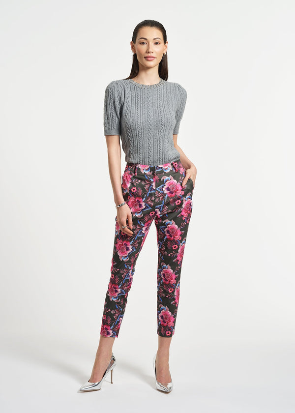 isaac mizrahi new york Slim Sateen Ankle Pant