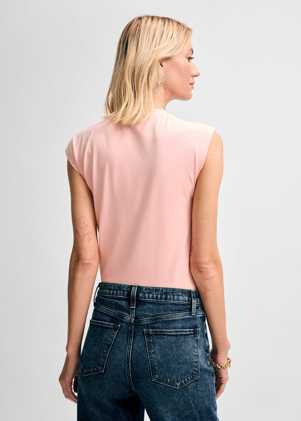 Isaac Mizrahi New York Twist Neck Short Sleeve Tee