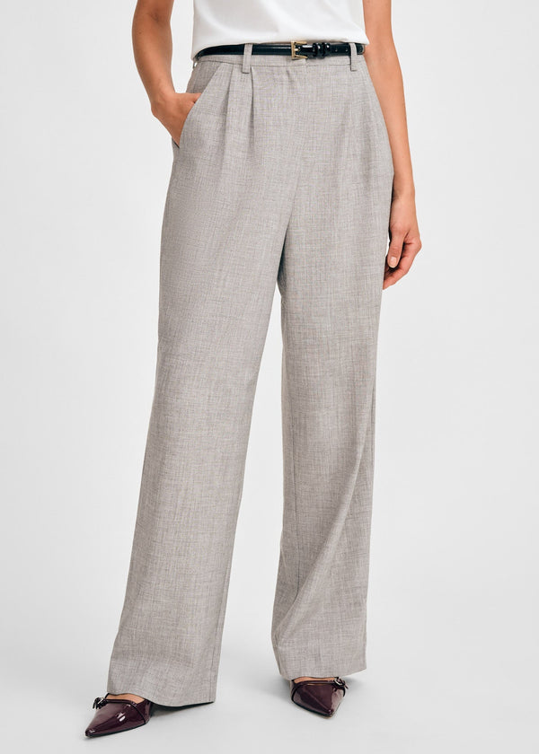 isaac mizrahi new york Wide Leg Pleated Pant