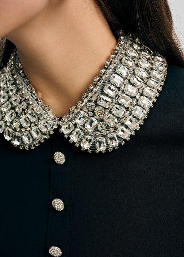 Isaac Mizrahi New York Jewel Collar Cady Shift Dress