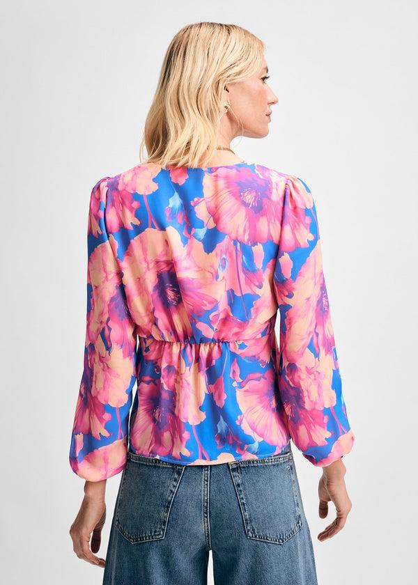Isaac Mizrahi New York Knot Front Long Sleeve Blouse