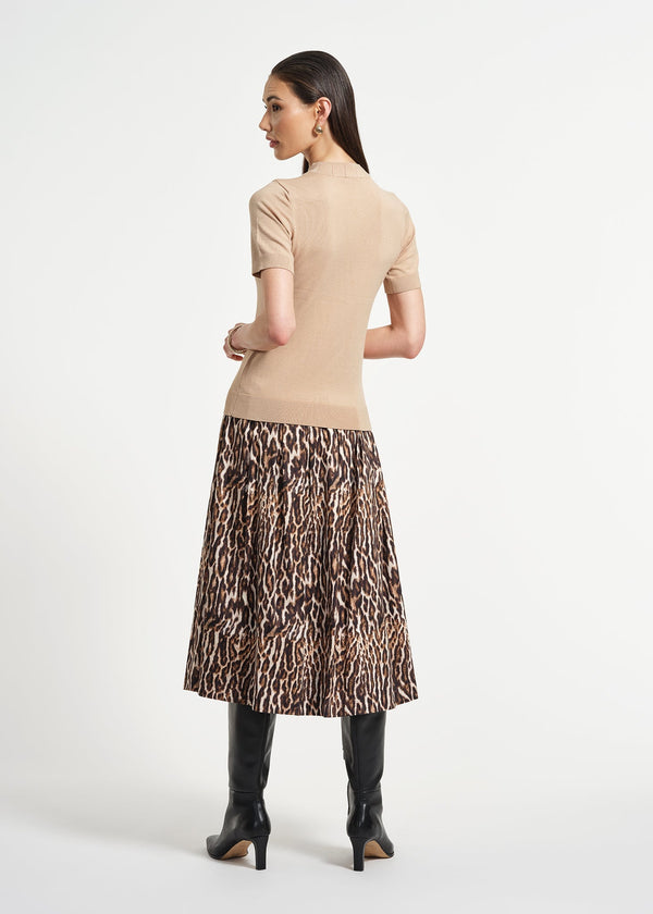 isaac Mizrahi New York Mock Neck Short Sleeve Sweater