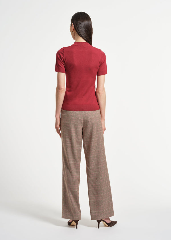 Isaac Mizrahi New York Mock Neck Short Sleeve Sweater