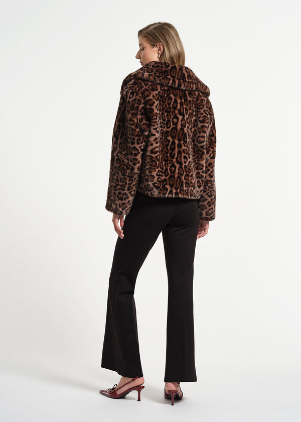 Isaac Mizrahi New York Oversized Collar Faux Fur Jacket