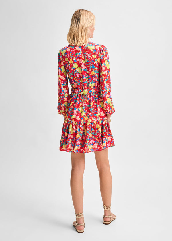 Isaac Mizrahi New York Puff Sleeve Swingy Belted Dress