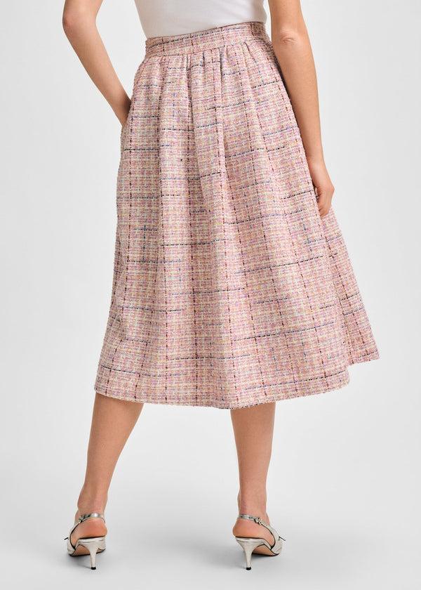 Isaac Mizrahi New York Shimmer Tweed Midi Tea Skirt