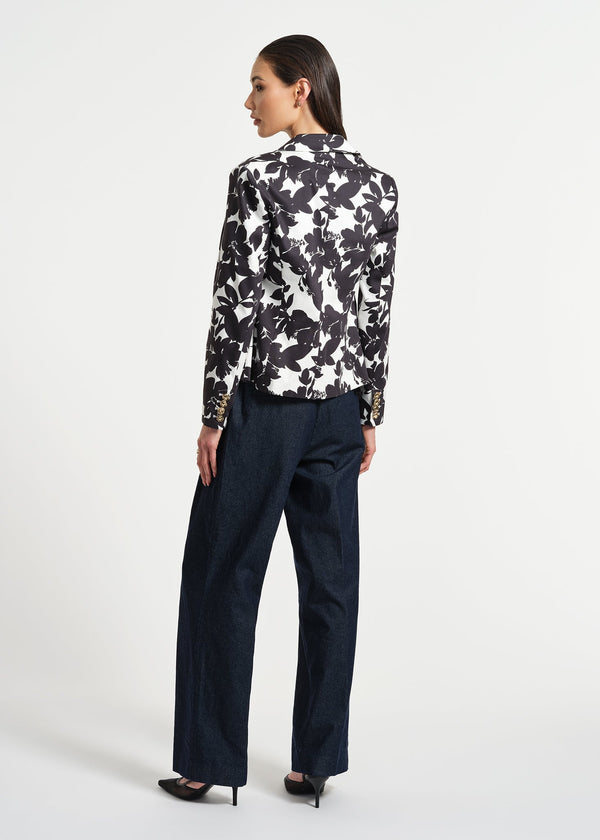 Isaac Mizrahi New York Single Breasted Sateen Jacket