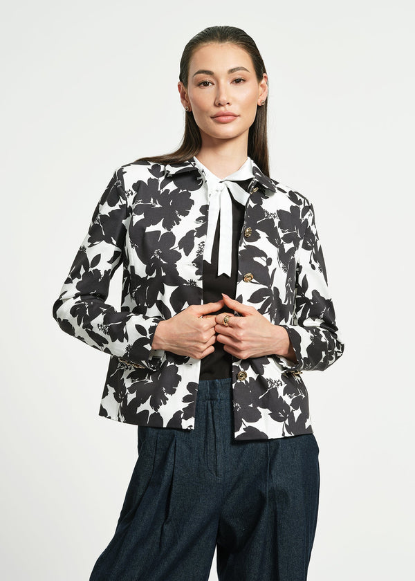 isaac mizrahi new york Single Breasted Sateen Jacket