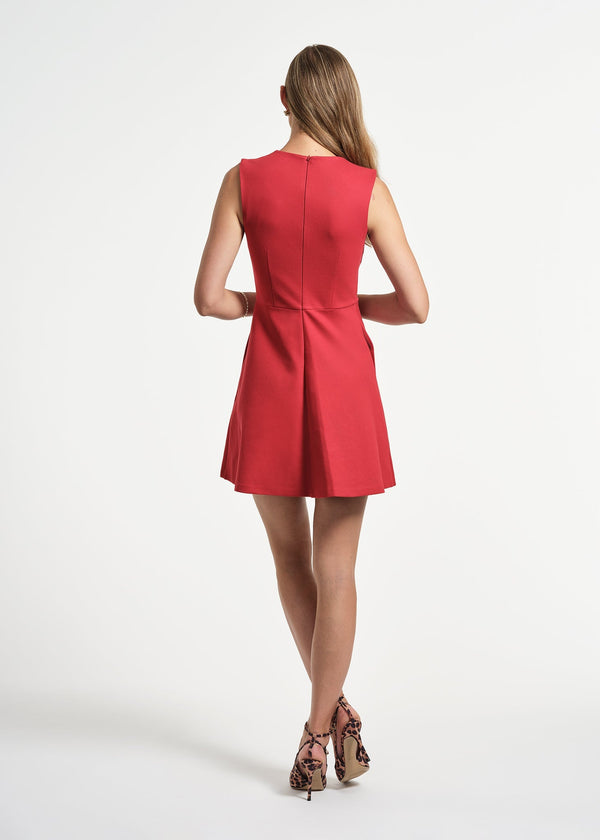Isaac Mizrahi New York Sleeveless Ponte Swingy Bow Dress