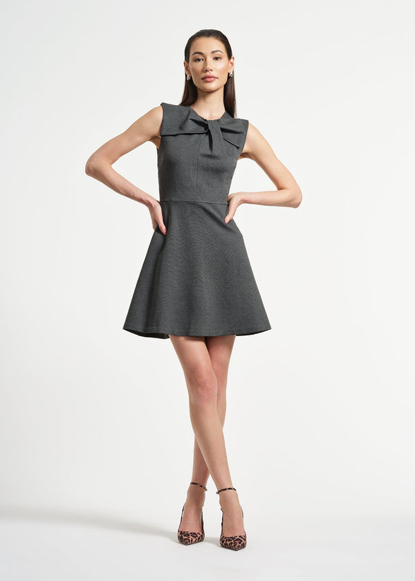 isaac mizrahi new york Sleeveless Ponte Swingy Bow Dress