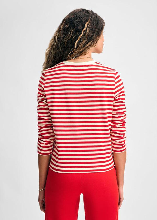 Isaac Mizrahi New York Stripe Long-Sleeved Ringer Tee