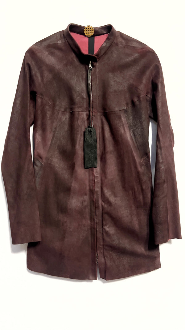 isaac sellam experience AMBITIEUSE SEAMLESS STRETCH LEATHER BORDEAUX