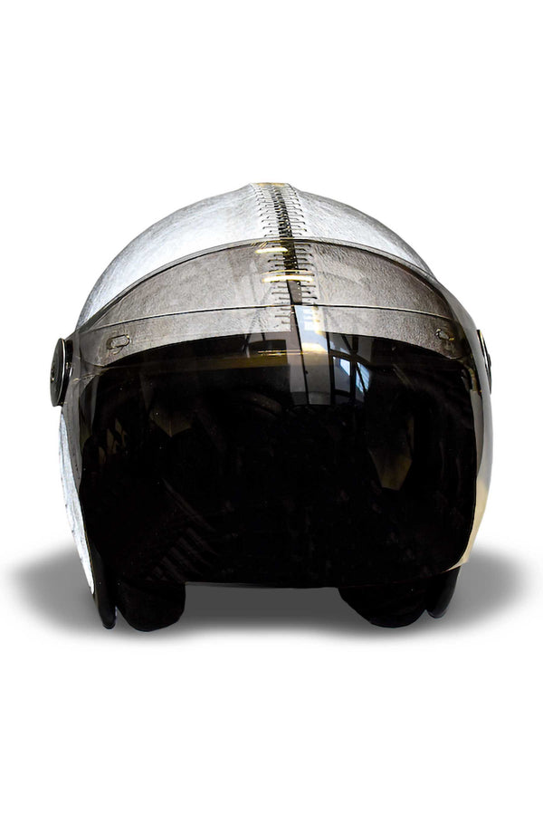 Isaac Sellam Experience FLASHBOMB REFLECTIVE TALMUD LEATHER HELMET PLOMB