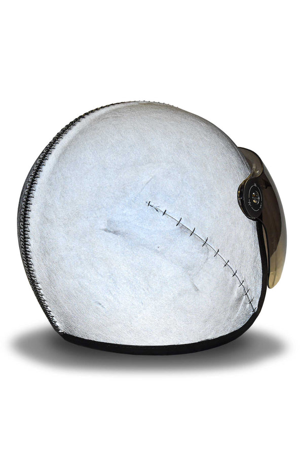 Isaac Sellam Experience FLASHBOMB REFLECTIVE TALMUD LEATHER HELMET PLOMB