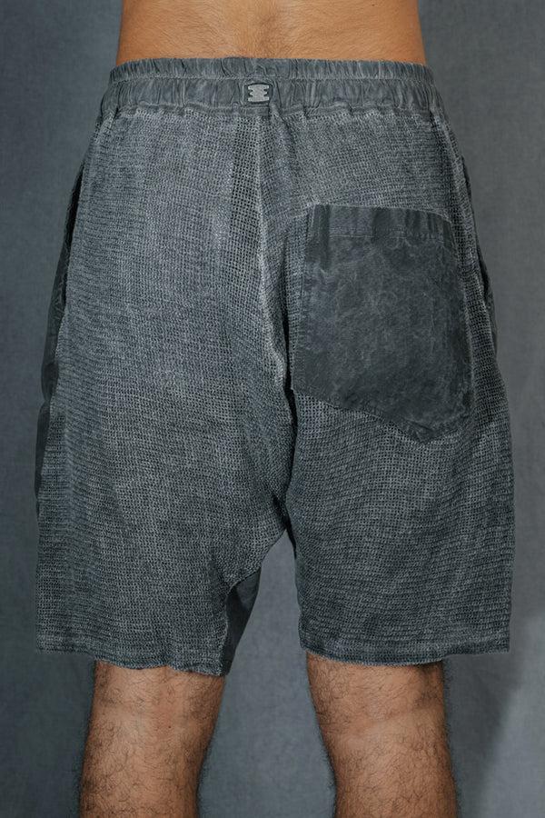 Isaac Sellam Experience GUSSET SHORT GRILLAGE PLOMB