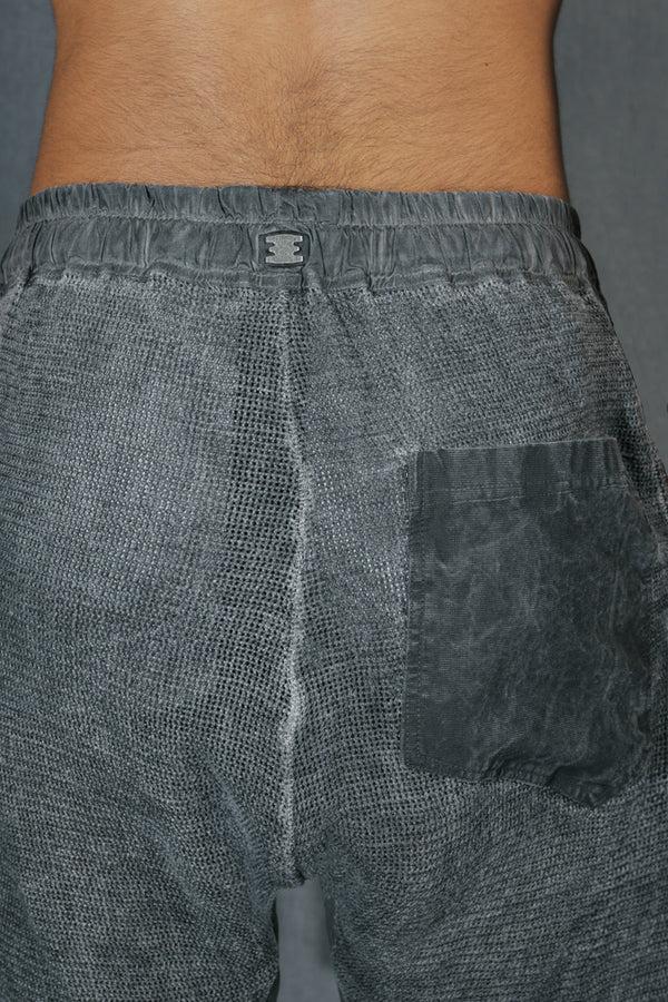 Isaac Sellam Experience GUSSET SHORT GRILLAGE PLOMB