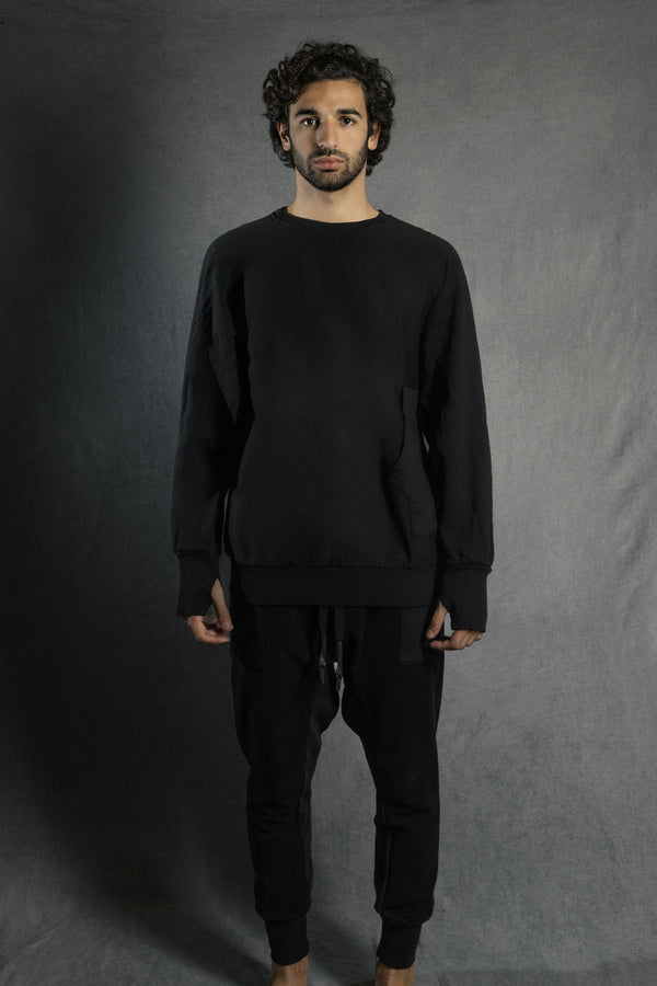 Isaac Sellam Experience BASIC SWEAT MOLLETON NOIR