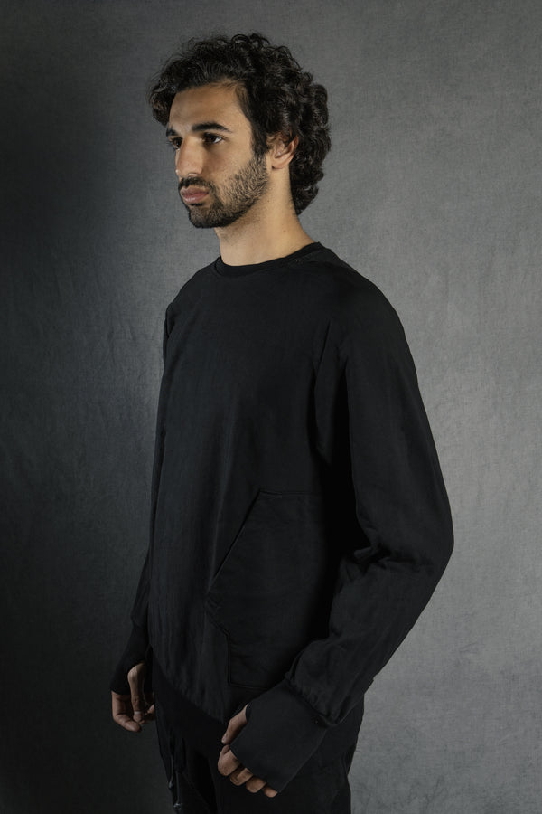 Isaac Sellam Experience BASIC SWEAT MOLLETON NOIR