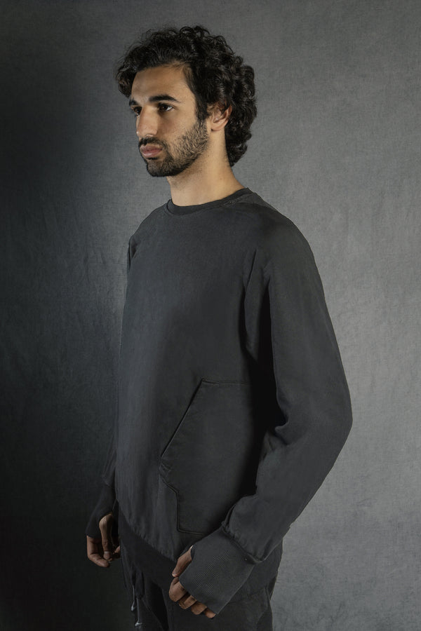 Isaac Sellam Experience BASIC SWEAT MOLLETON PLOMB